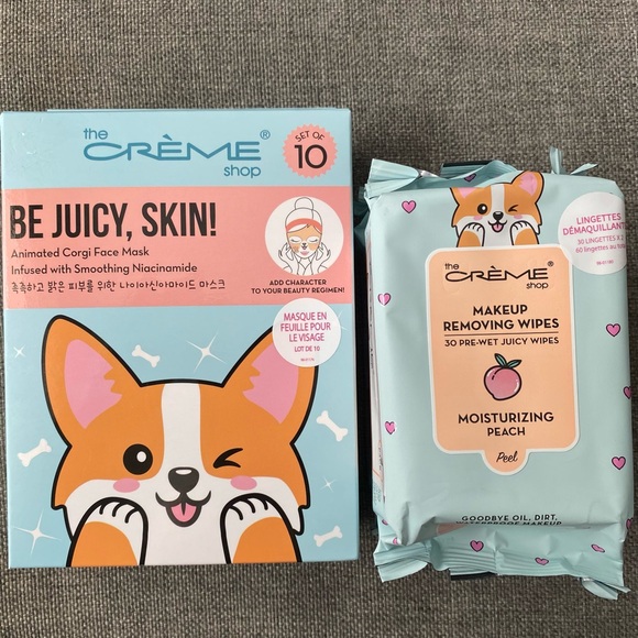POPULAR The CREME Shop Corgi Face Mask and Makeup Wipes Set - Picture 2 of 7